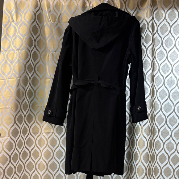 London Fog Classic Black Trench Coat - Picture 2 of 2